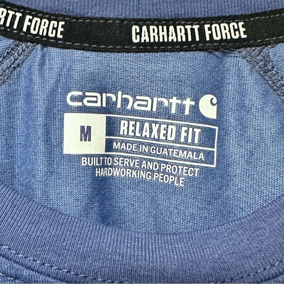 Carhartt Force Plain Blue Tshirt M - Picture 4 of 5